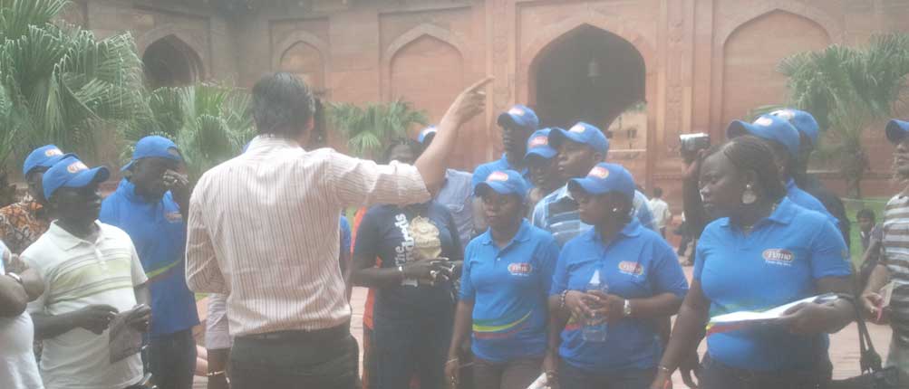 With African Group in Agra